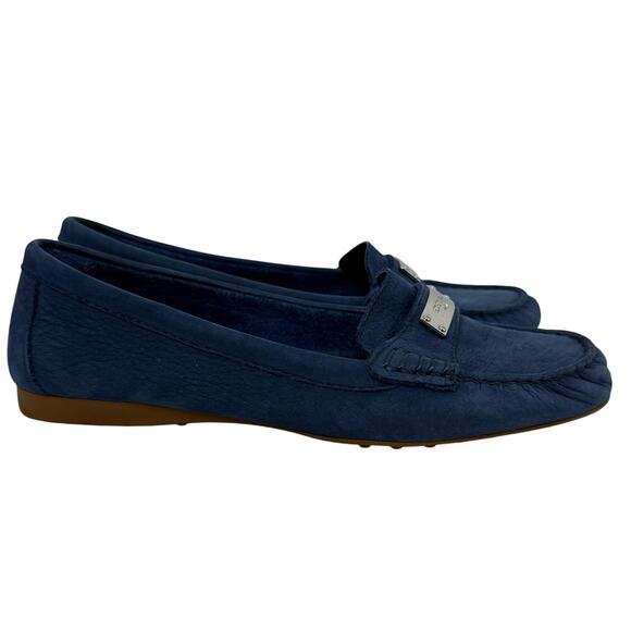 Coach Frederica Driving Moccasins Size 5.5B Blue Leather Loafers SEE DESCRIPTION - Picture 1 of 8